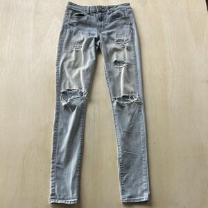 American Eagle Outfitters Jegging Jeans Womens 4 Long Light Wash Denim